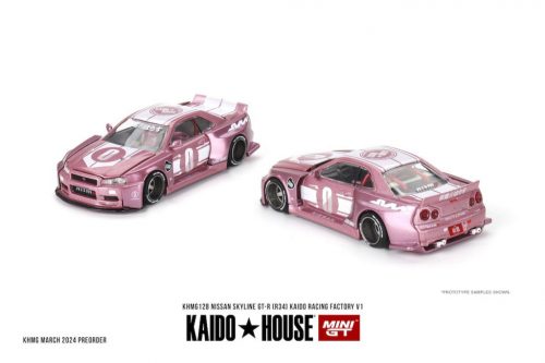 Minigt - 1:64 Nissan Skyline GT-R (R34) Kaido Racing Factory V1 1999 (RHD) - MINI GT