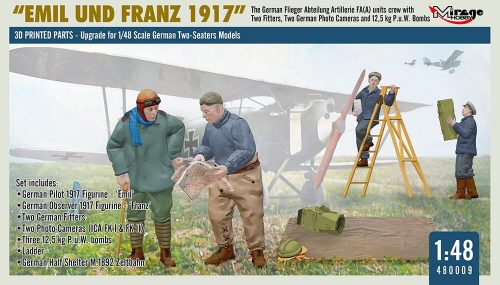 Mirage Hobby - WWI German FA(A) Units Crew 'Emil und Franz 1917' w/Equipment