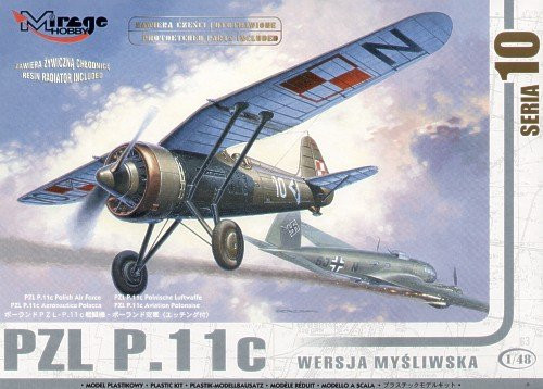 Mirage Hobby - PZL P-11 C Polnische Luftwaffe mit Resin- und Fotoätzteilen