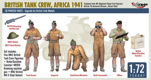 Mirage Hobby - BRITISH TANK CREW, AFRICA 1941 Tankmen from 8th Regiment Royal Irish Hussars British 7th Armored Division „Desert Rats”