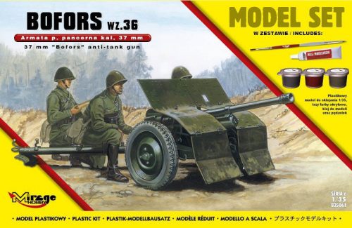 Mirage Hobby - 37mm BOFORS wz 36 anti tank gun(ModelSet