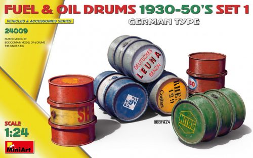 MiniArt - 1/24 Fuel & Oil Drums 1930-50's Set.1 German Type