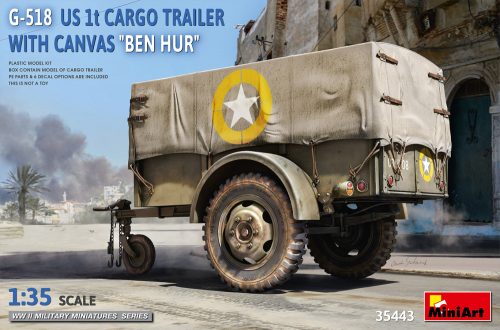 Miniart - G-518 US 1t Cargo Trailer "Ben Hur" w/Canvas