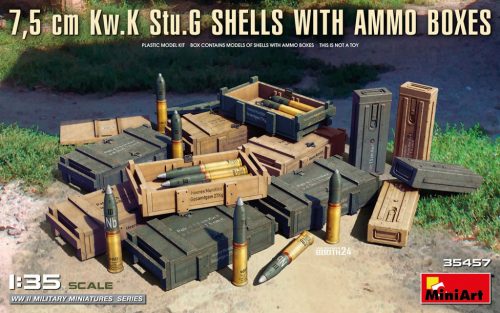 Minart - 7,5 cm Kw.K Stu.G Shells with Ammo Boxes