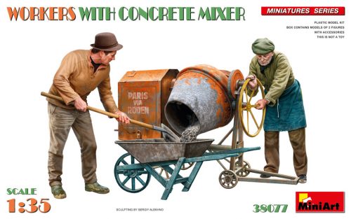 MiniArt - 1/35 Workers with concrete mixer