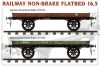 Miniart - Railway Non-brake Flatbed 16,5 t