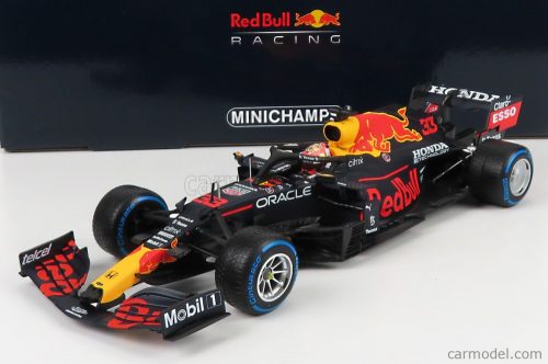 Minichamps - Red Bull F1 Rb16B Honda Ra620H Team Aston Martin N 33 Winner Belgium Gp 2021 Max Verstappen Matt Blue Yellow Red