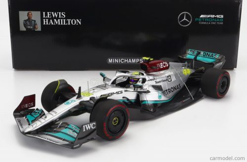 Minichamps - Mercedes Gp F1 W13E Team Mercedes-Amg Petronas F1 N 44 Spain Gp 2022 Lewis Hamilton Silver Green