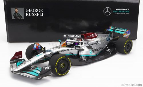 Minichamps - Mercedes Gp F1 W13E Team Mercedes-Amg Petronas F1 N 63 Miami Gp 2022 George Russel Silver Green