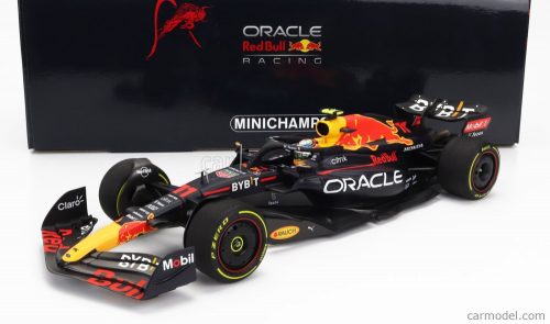 Minichamps - Red Bull F1  Rb18 Team Oracle Red Bull Racing N 11 Austin Usa Gp 2022 Sergio Perez Matt Blue Yellow Red