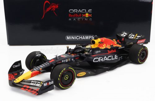 Minichamps - RED BULL F1  RB18 TEAM ORACLE RED BULL RACING N 1 WINNER ABU DHABI GP WORLD CHAMPION 2022 MAX VERSTAPPEN MATT BLUE YELLOW RED