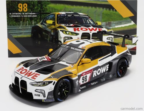 Minichamps - Bmw 4-Series M4 Gt3 Team Rowe Racing N 98 24H Nurburgring 2022 N.Catsburg - J.Edwards - S.Van Der Linde - M.Wittmann White Yellow Grey