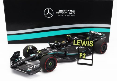 Minichamps - MERCEDES GP F1 W14 TEAM MERCEDES-AMG PETRONAS FORMULA ONE N 44 2nd AUSTRALIAN MELBOURNE GP WITH PIT BOARD 2023 LEWIS HAMILTON MATT BLACK