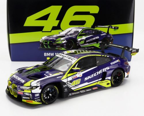 Minichamps - BMW 4-SERIES M4 GT3 TEAM WRT N 46 6th 24h SPA 2023 VALENTINO ROSSI - AUGUSTO FARFUS - MAXIME MARTIN PURPLE YELLOW BLACK