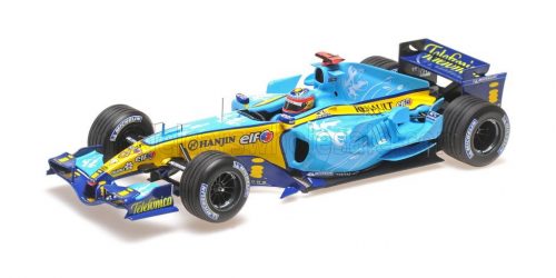 Minichamps - RENAULT F1  R25 TEAM MILD SEVEN RENAULT N 1 WORLD CHAMPION 2nd BRITISH SILVERSTONE GP 2005 FERNANDO ALONSO LIGHT BLUE YELLOW