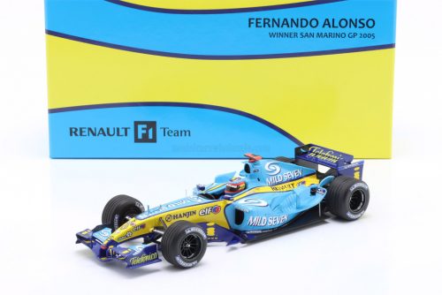 Minichamps - RENAULT F1  R25 TEAM RENAULT N 1 WORLD CHAMPION WINNER SAN MARINO ITALY GP 2005 FERNANDO ALONSO LIGHT BLUE YELLOW