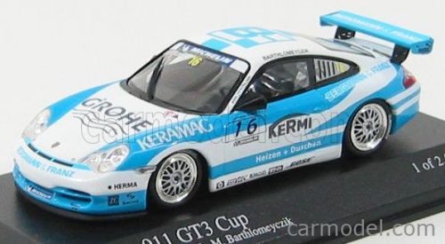 Minichamps - Porsche 911 Gt3 Cup N 16 Carreracup 2005 Barthlomeyczik White Blue