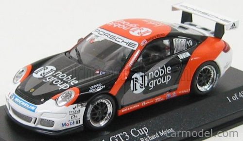 Minichamps - Porsche 911 Gt3 N 19 Cup Carrera Cup Asia Macau 2007 R. Meins Black Orange