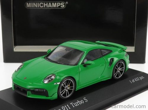 Minichamps - Porsche 911 992 Turbo S Coupe Sport Design 2021 Green