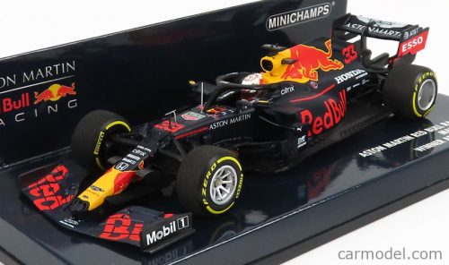 Minichamps - Red Bull F1 Rb16 Honda Team Aston Martin N 33 Winner Abu Dhabi Gp 2020 Max Verstappen Matt Blue Red Yellow