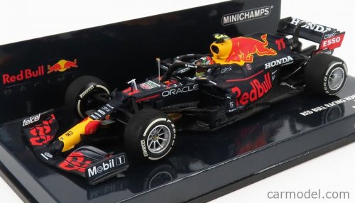 Minichamps - Red Bull F1 Rb16B Honda Ra620H Team Aston Martin N 11 Monaco Gp 2021 Sergio Perez Matt Blue Yellow Red