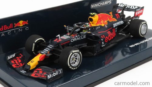 Minichamps - Red Bull F1 Rb16B Honda Ra620H Team Aston Martin N 11 3Rd French Gp 2021 Sergio Perez Matt Blue Yellow Red