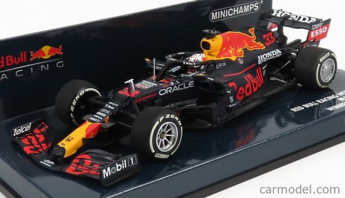 Minichamps - Red Bull F1 Rb16B Honda Ra620H Team Aston Martin N 33 Winner French Gp 2021 Max Verstappen Matt Blue Yellow Red