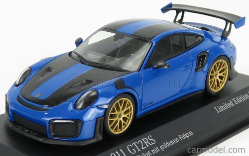 Minichamps - Porsche 911 991-2 Gt2 Rs Weissach Package Coupe 2018 Voodoo Blue Black