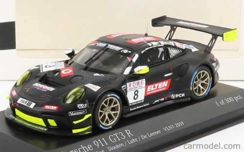 Minichamps - Porsche 911 991-2 Gt3-R Team Iron Force N 8 Vln1 Adac Nurburgring 2019 L.Luhr - A.De Leener - J.E.Slooten Black