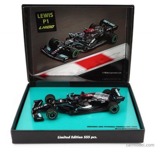 Minichamps - Mercedes Gp F1 W12 Mercedes M12 Eq Power+ Team Amg Petronas Motorsport Formula One N 44 Winner Sotchi Russian Gp 2021 Lewis Hamilton - 100Th Victory F1 Black Green