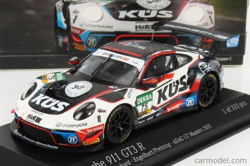 Minichamps - Porsche 911 991 Gt3 R Team Kus 75 Bernhard N 75 Adac Gt Masters 2021 C.Engelhart - T.Preining White Black Red