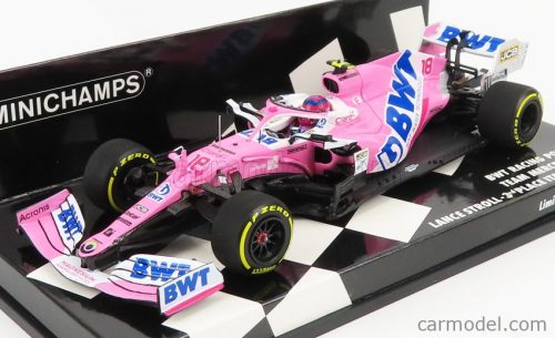 Minichamps - Mercedes Bwt F1 Rp20 Team Sportpesa Racing Point N 18 3Rd Italy Gp 2020 L.Stroll Pink Matt Blue