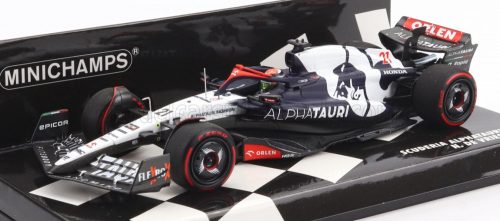 Minichamps - ALPHA TAURI F1  AT04 TEAM ALPHA TAURI N 21 SEASON 2023 NYCK DE VRIES BLUE WHITE