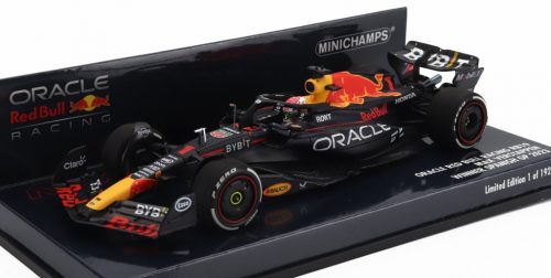 Minichamps - RED BULL F1  RB19 TEAM ORACLE RED BULL RACING N 1 WORLD CHAMPION WINNER SPAIN GP 2023 MAX VERSTAPPEN MATT BLUE