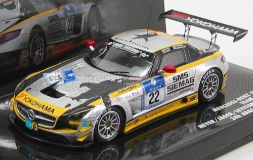 Minichamps - MERCEDES BENZ SLS AMG GT3 N 22 24h NURBURGRING 2011 HEYER - JAGER - SEYFFARTH - BLEEKEMOLEN SILVER YELLOW BLACK