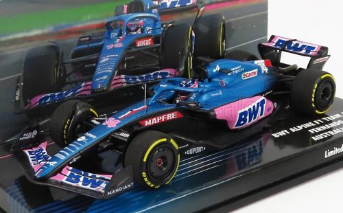 Minichamps - RENAULT F1 A522 TEAM ALPINE BWT N 14 AUSTRALIAN GP 2022 FERNANDO ALONSO BLUE PINK