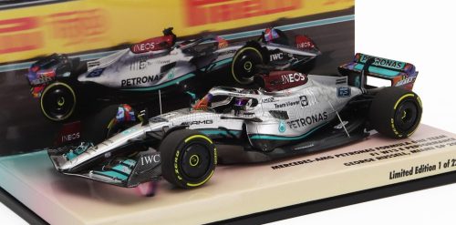 Minichamps - MERCEDES GP F1 W13E TEAM MERCEDES-AMG PETRONAS F1 N 63 5th MIAMI GP 2022 GEORGE RUSSEL SILVER GREEN