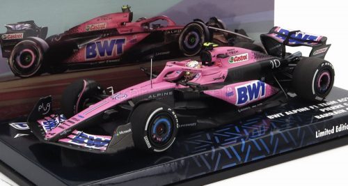 Minichamps - RENAULT F1  A523 TEAM BWT ALPINE N 10 9th BAHRAIN GP 2023 PIERRE GASLY PINK BLACK BLUE