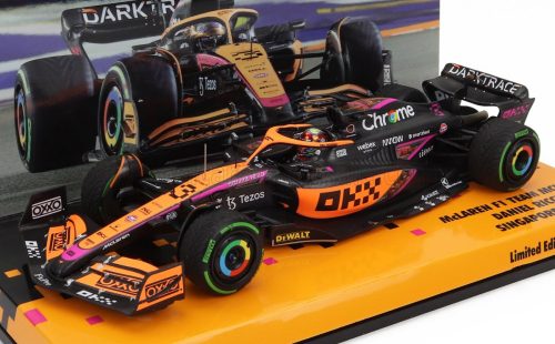 Minichamps - McLAREN F1  MCL36 MERCEDES TEAM MCLAREN N 3 5th SINGAPORE GP 2022 DANIEL RICCIARDO ORANGE BLACK FUCSIA