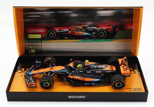 Minichamps - McLAREN F1  MCL60 TEAM McLAREN N 4 6th AUSTRALIAN GP WITH PIT BOARD 2023 LANDO NORRIS ORANGE BLACK