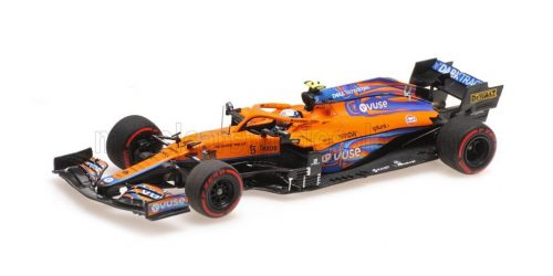 Minichamps - McLAREN F1  MCL35L TEAM MCLAREN N 4 7th ABU DHABI GP 2021 LANDO NORRIS ORANGE LIGHT BLUE