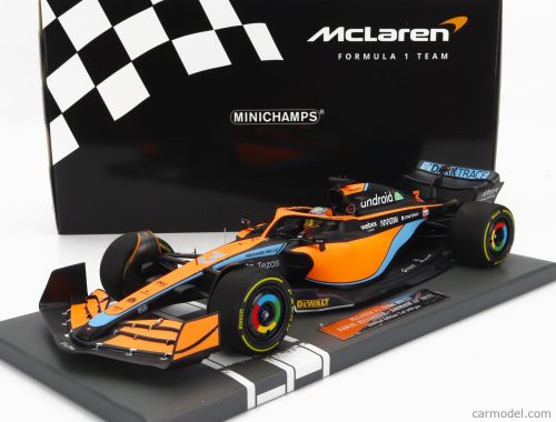 Minichamps - Mclaren F1  Mcl36 Mercedes Team Mclaren N 3 Bahrain Gp 2022 Daniel Ricciardo Orange Light Blue