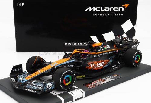 Minichamps - McLAREN  F1  MCL36 MERCEDES TEAM MCLAREN N 3 ABU DHABI GP 2022 DANIEL RICCIARDO ORANGE LIGHT BLUE