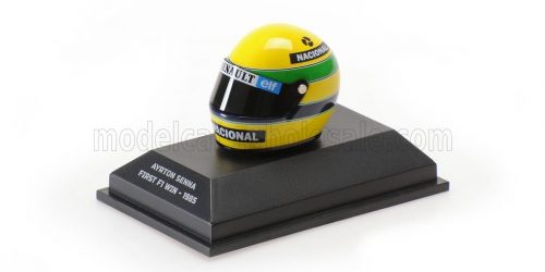 Minichamps - BELL HELMET F1  CASCO HELMET 97T RENAULT TURBO TEAM LOTUS N 12 FIRST WIN SEASON 1985 AYRTON SENNA YELLOW GREEN