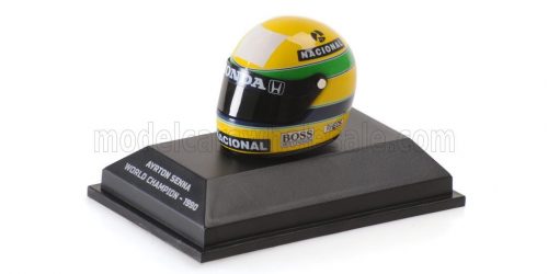 Minichamps - BELL HELMET F1  CASCO HELMET MP4/5B HONDA V10 TEAM MARLBORO N 27 WORLD CHAMPION SEASON 1990 AYRTON SENNA YELLOW GREEN