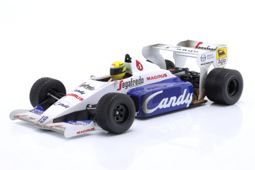 Minichamps - TOLEMAN F1  TG184 HART TURBO N 19 2nd MONACO GP 1984 AYRTON SENNA WHITE BLUE