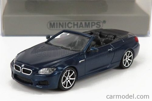 Minichamps - Bmw 6-Series M6 Cabriolet Open (F13) 2015 Blue Met