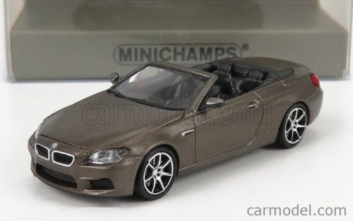 Minichamps - Bmw 6-Series M6 Cabriolet Open (F13) 2015 Grey Met