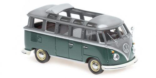 Minichamps - VOLKSWAGEN SAMBA MINIBUS 1961 GREY GREEN