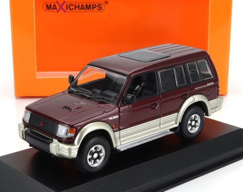 Minichamps - MITSUBISHI PAJERO LWB 2800 TURBO INTERCOOLER 1991 RED MET SILVER